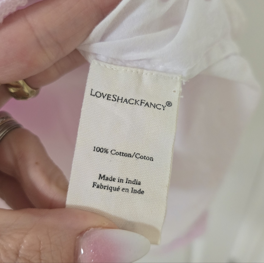 Loveshackfancy Natasha Ruffle Mini Dress In Island Pink Hand Dye Size XS - Picture 5 of 7